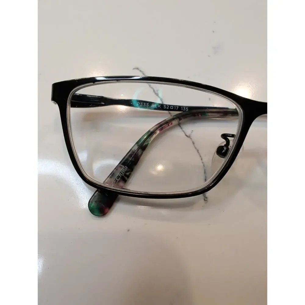 Phoebe Couture Eyeglasses Frame P268 Women's Black Tortoise Full Rim 52-16-135